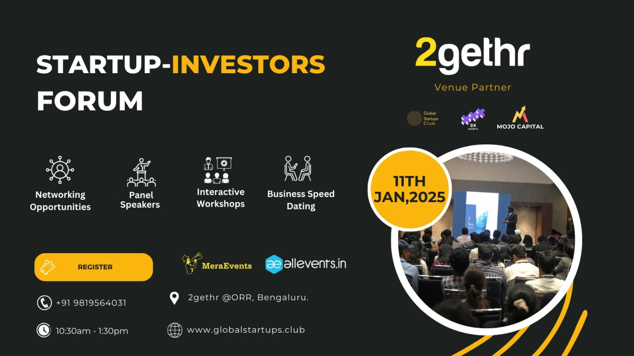 Join the Startup Investors Forum Bengaluru 2025 to connect with entrepreneurs, investors, and industry leaders. Network and innovate!